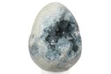 Crystal Filled Celestine (Celestite) Egg Geode - Huge! #241441-2